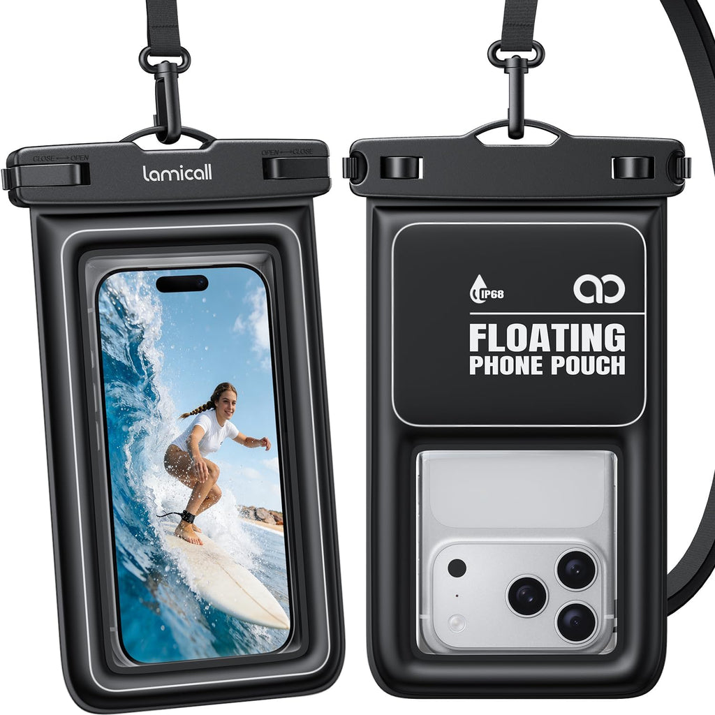 Lamicall wasserdichte Handyhuelle IP68 2er Set bis 7,5" fuer iPhone 17/16/15