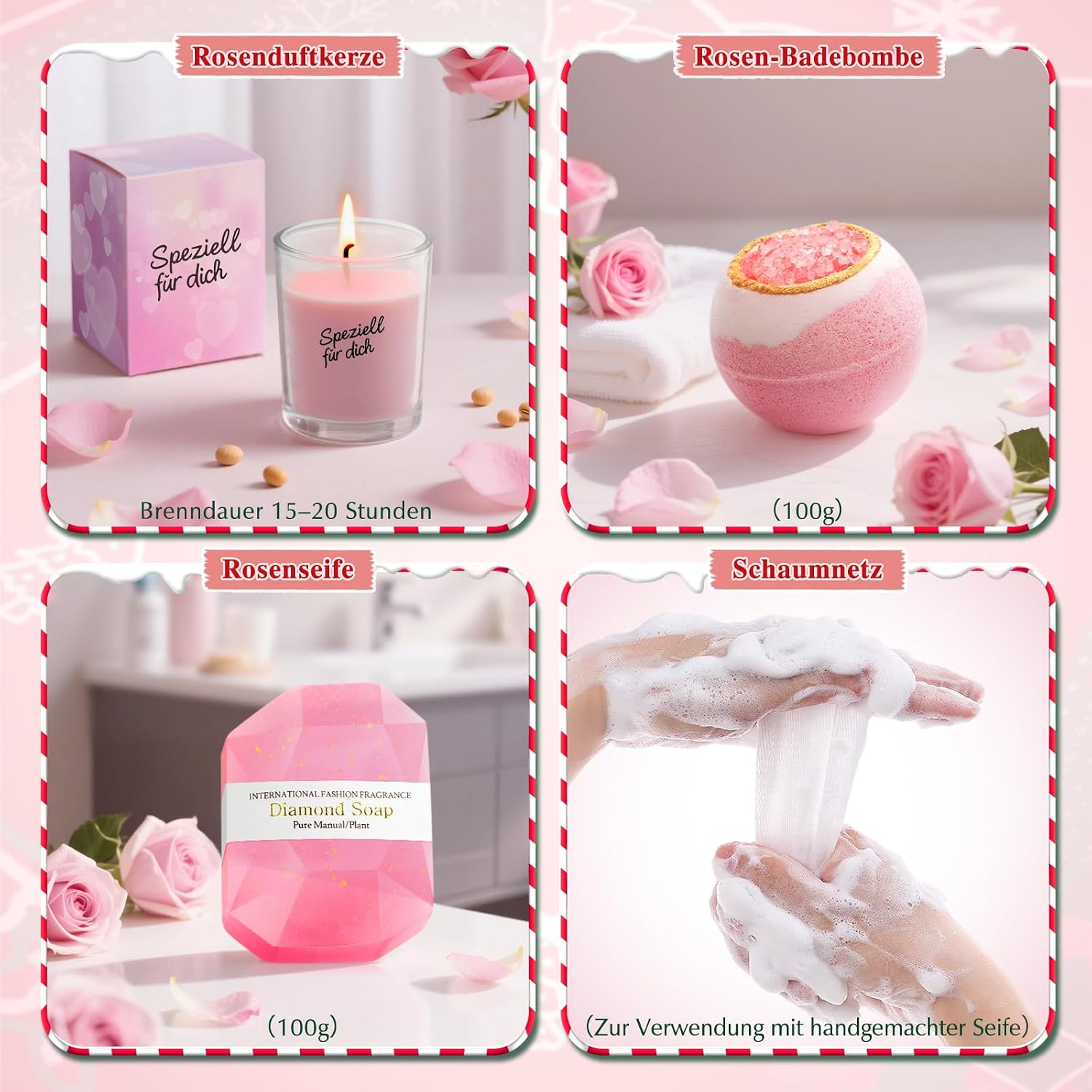 Geschenkset fuer Frauen Kaffeetasse Geburtstag Valentinstag Jahrestag