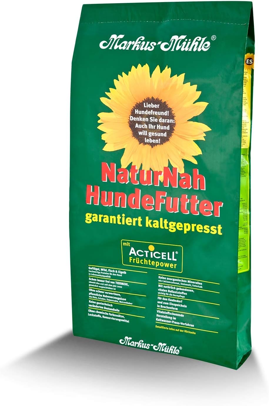 Markus-Muehle NaturNah Hundefutter kaltgepresst mit Huhn und Wild