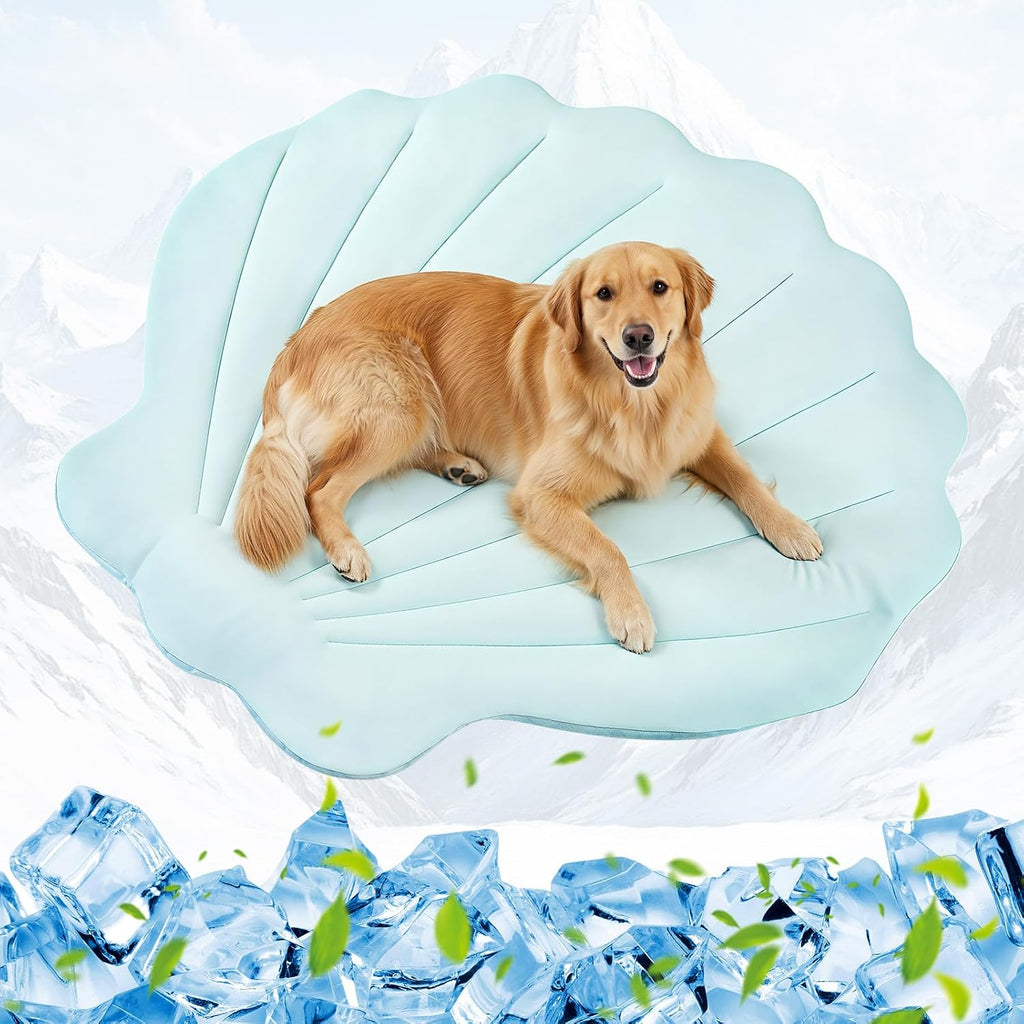 Kühlmatte Hund 100x100 cm wendbar waschbar 2cm-120cm selbstkühlend ohne Gel