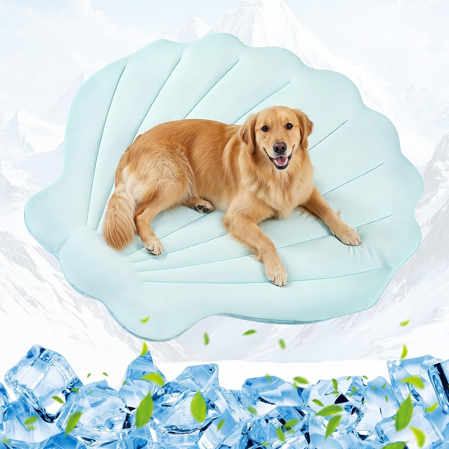 Kühlmatte Hund 100x100 cm wendbar waschbar 2cm-120cm selbstkühlend ohne Gel