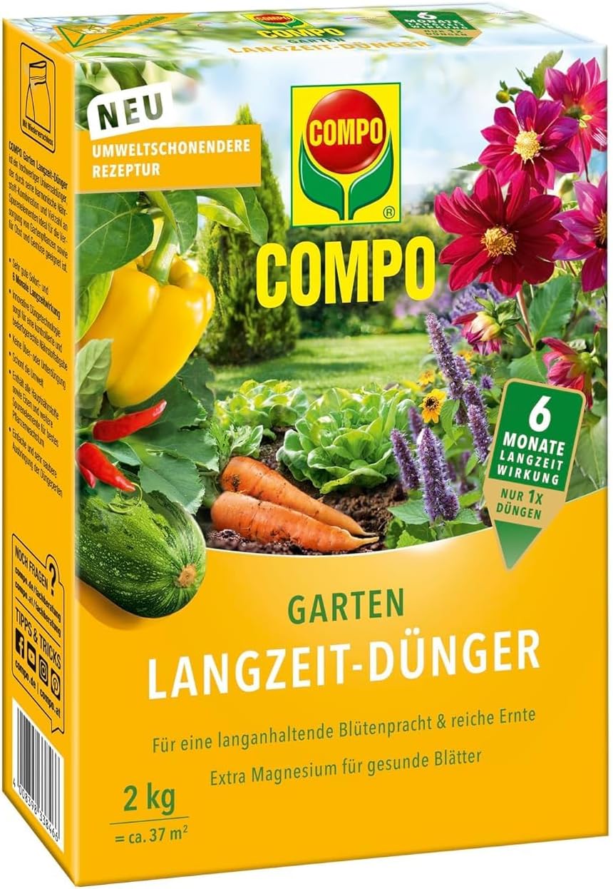 Garten Langzeit-Duenger COMPO verschiedene Sorten fuer Pflanzenpflege