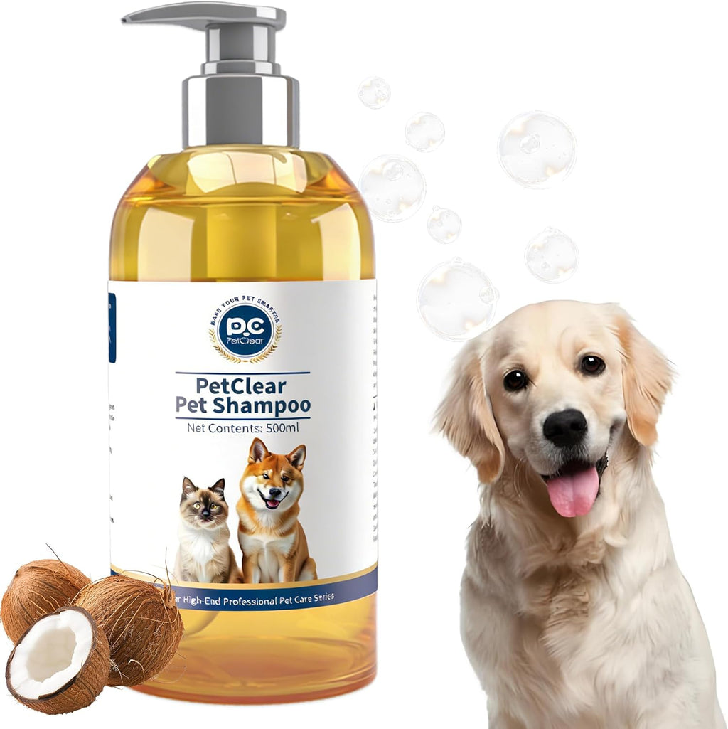 Hundeshampoo Kokosoel pH-neutral hypoallergen rueckfettend fuer Hunde Katzen