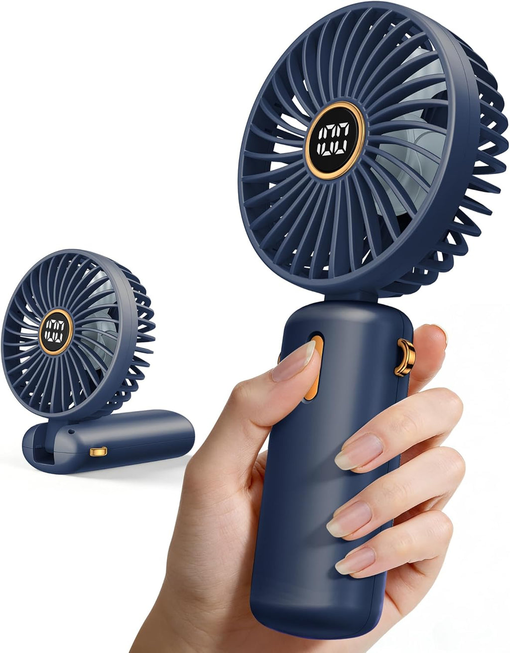 Mini Handventilator Akku USB leise tragbar Tischventilator klein fuer unterwegs