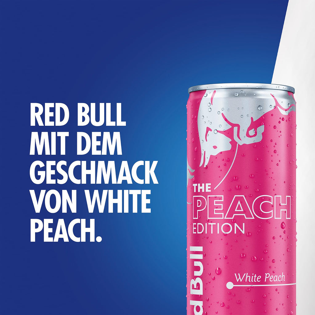 Red Bull Energy Drink Peach Edition White Peach 24 x 250 ml Dosen EINWEG