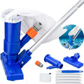 Bapao Pool-Bodensauger Set mit Teleskop-Aluminiumstange, Saugbuerste, Netzbeutel