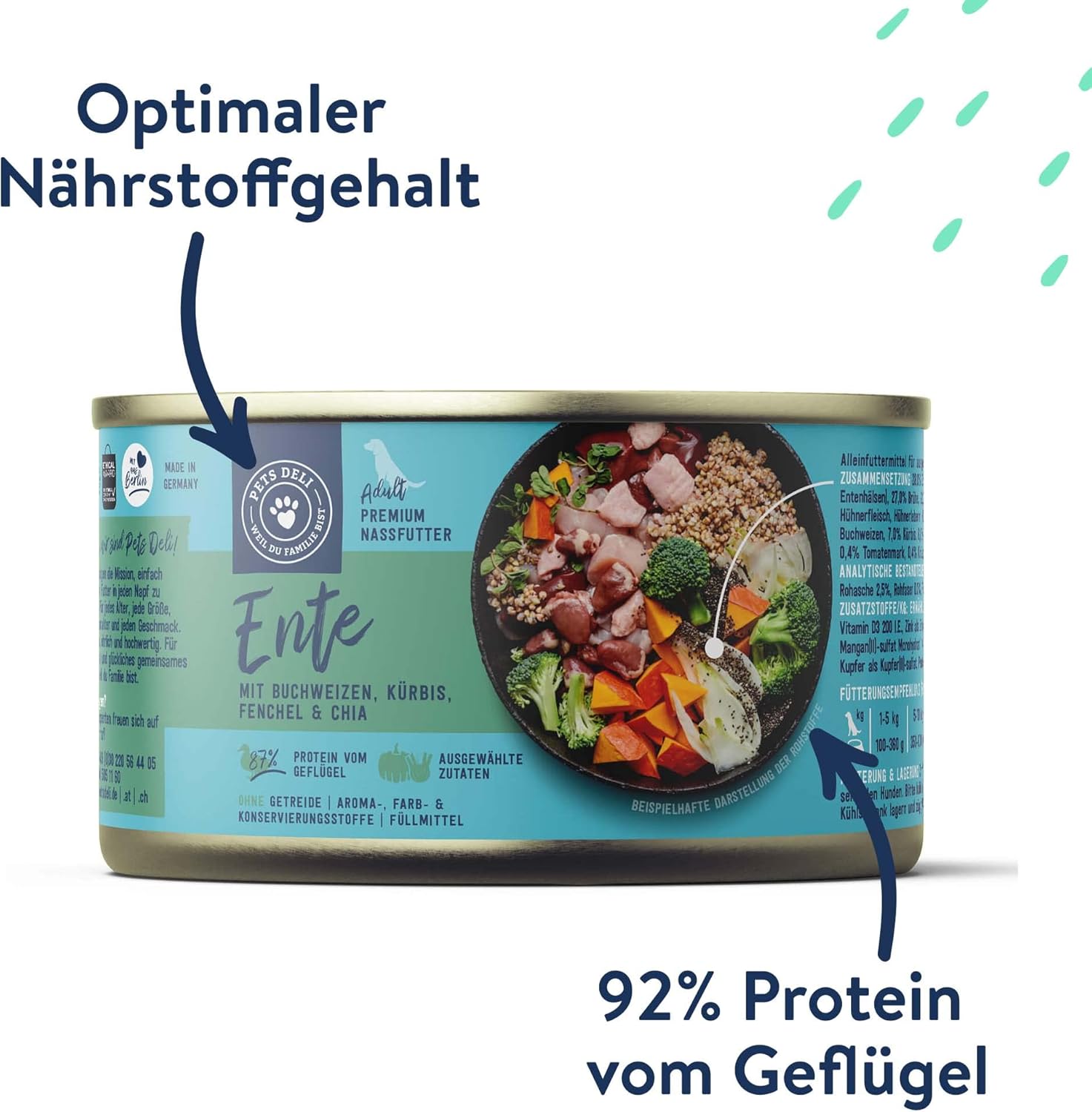 Pets Deli Mini Nassfutter Huhn mit Quinoa Brokkoli 16x100g verschiede