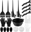 9-teiliges Haarfaerbe-Set mit Pinsel, Buerste, Kamm, Toenungsschale, Ohrschutz