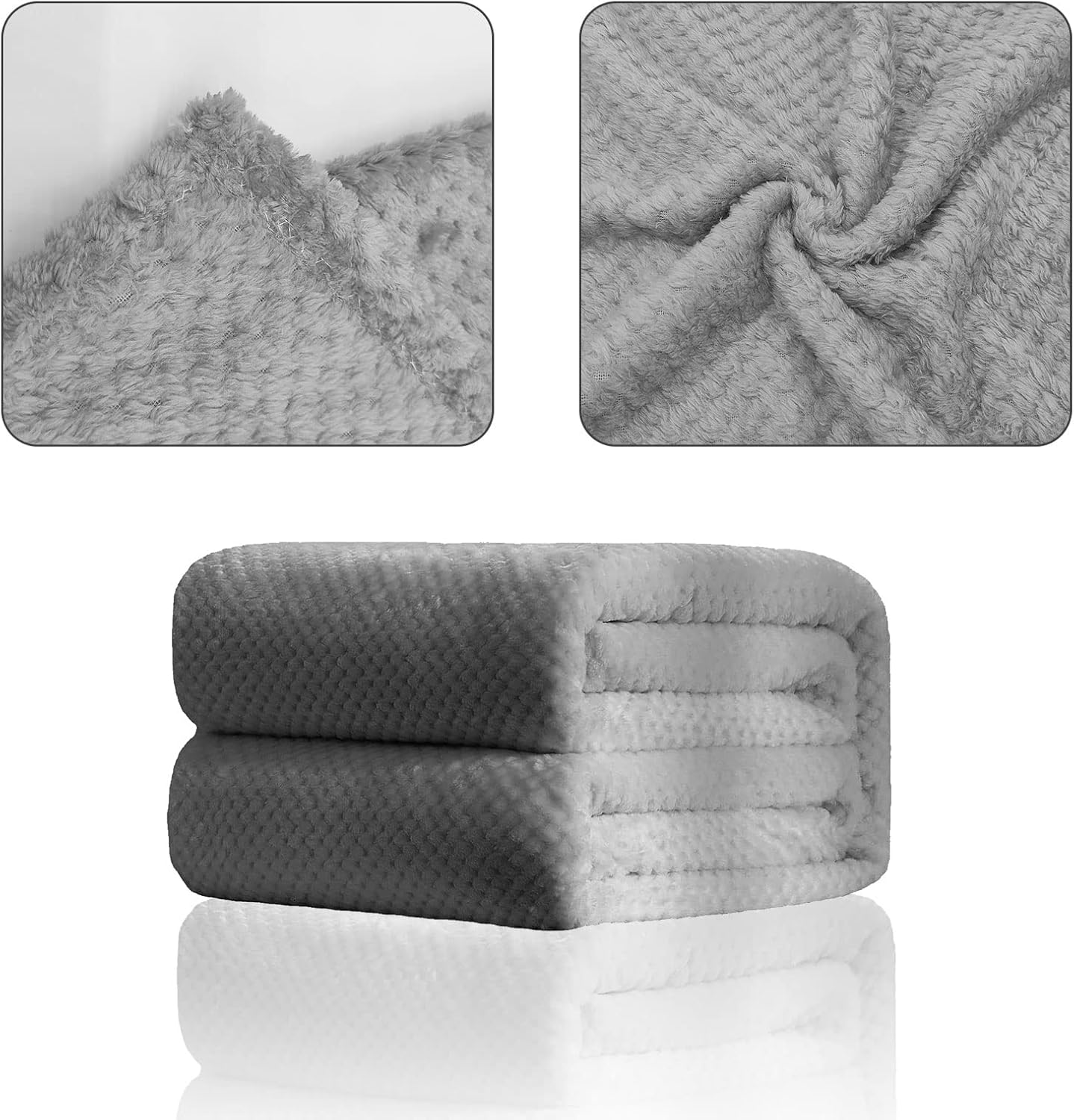 TSHAOUN Hundedecke 70x50 cm doppelseitig Fleece weich Katze Haustier