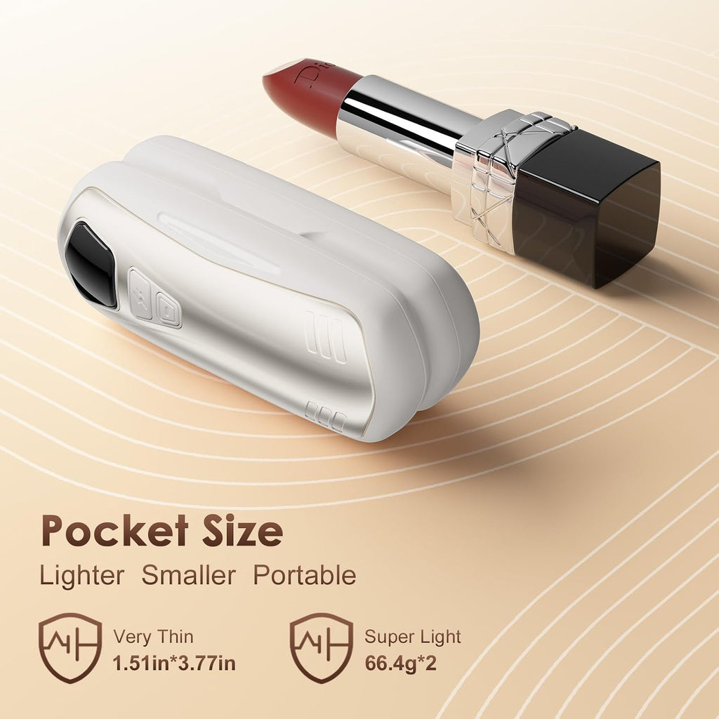 Elektrische Handwaermer 2er Set 6000 mAh USB Wiederaufladbar 5 Heizstufen