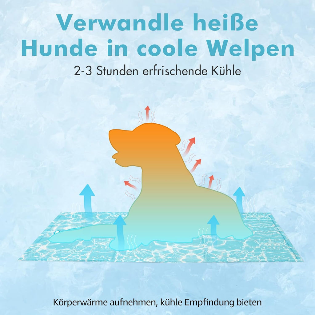 Pawtasy Kuehlmatte fuer Hunde und Katzen S 50x40 cm selbstkuehlendes Gel