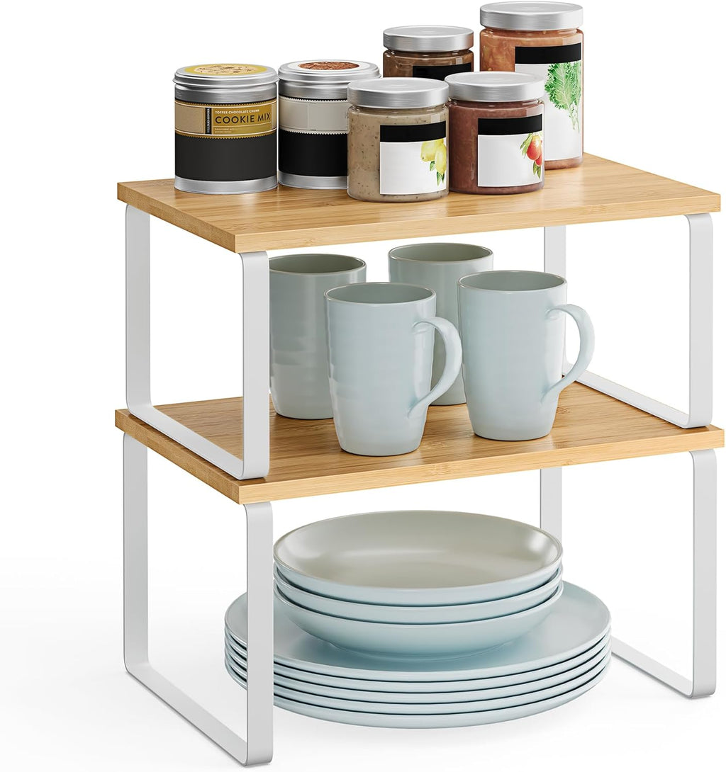 Gewuerzregal 4er Set stapelbar Kuechen Organizer Metallrahmen