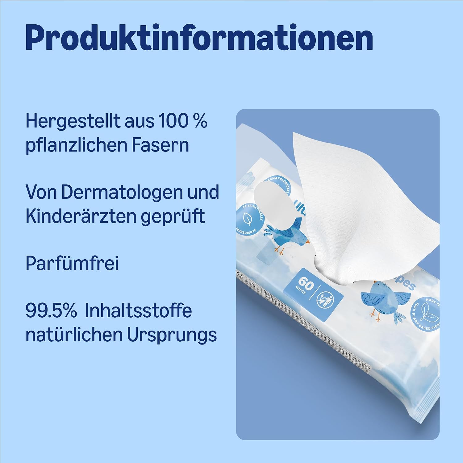 Ultrasensitive Baby Feuchttuecher 1080 Stueck 99% Wasser unparfuemiert