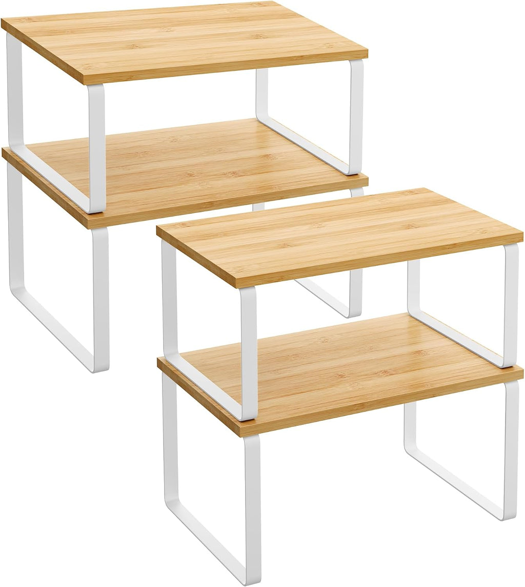 Gewuerzregal 4er Set stapelbar Kuechen Organizer Metallrahmen