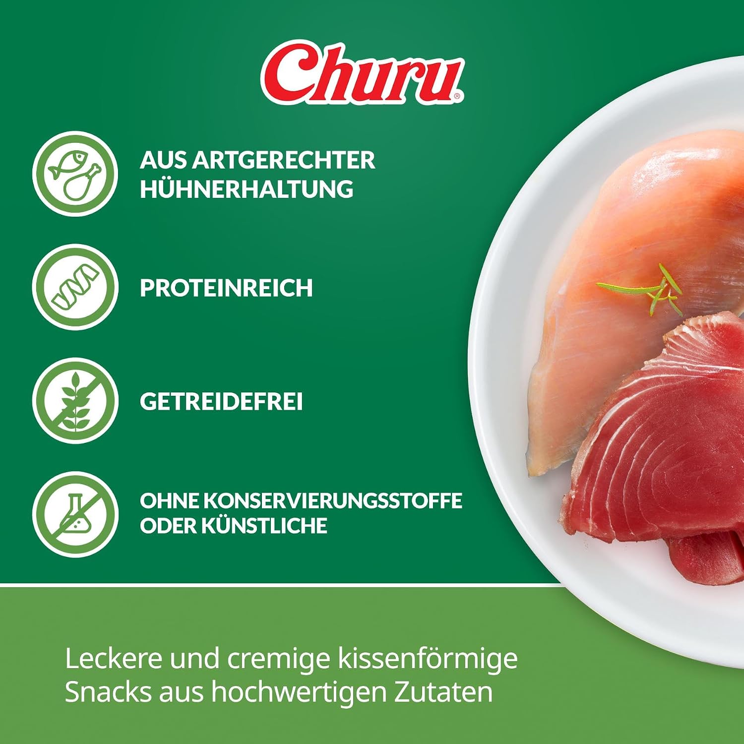 INABA Churu Rolls Hundesnack verschiedene Sorten Huhn