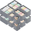 12er Set faltbare Schubladen Organizer Aufbewahrungsboxen fuer Kleiderschrank