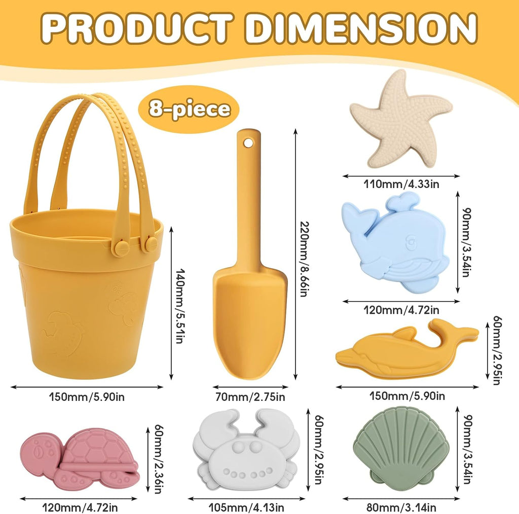 Silikon Sandspielzeug Set 8 Teile Kinder Strandspielzeug