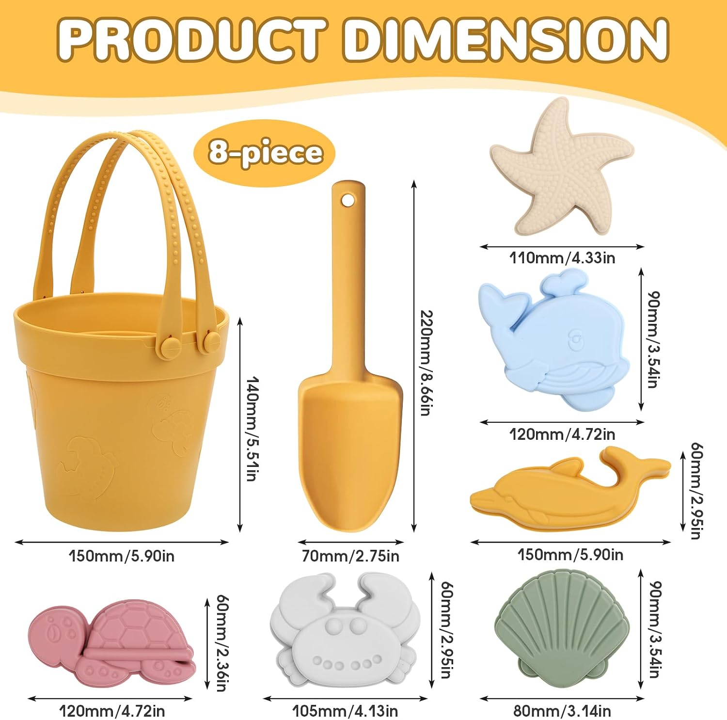 Silikon Sandspielzeug Set 8 Teile Kinder Strandspielzeug