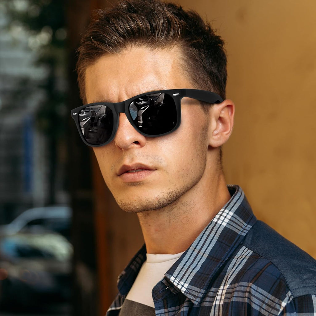 Polarisiert Sonnenbrille Herren Damen eckig UV400 Schutz fuers Autofahren