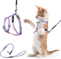 TIESOME Katzengeschirr mit Leine und Halsband, verstellbar, ausbruchsicher, Farb