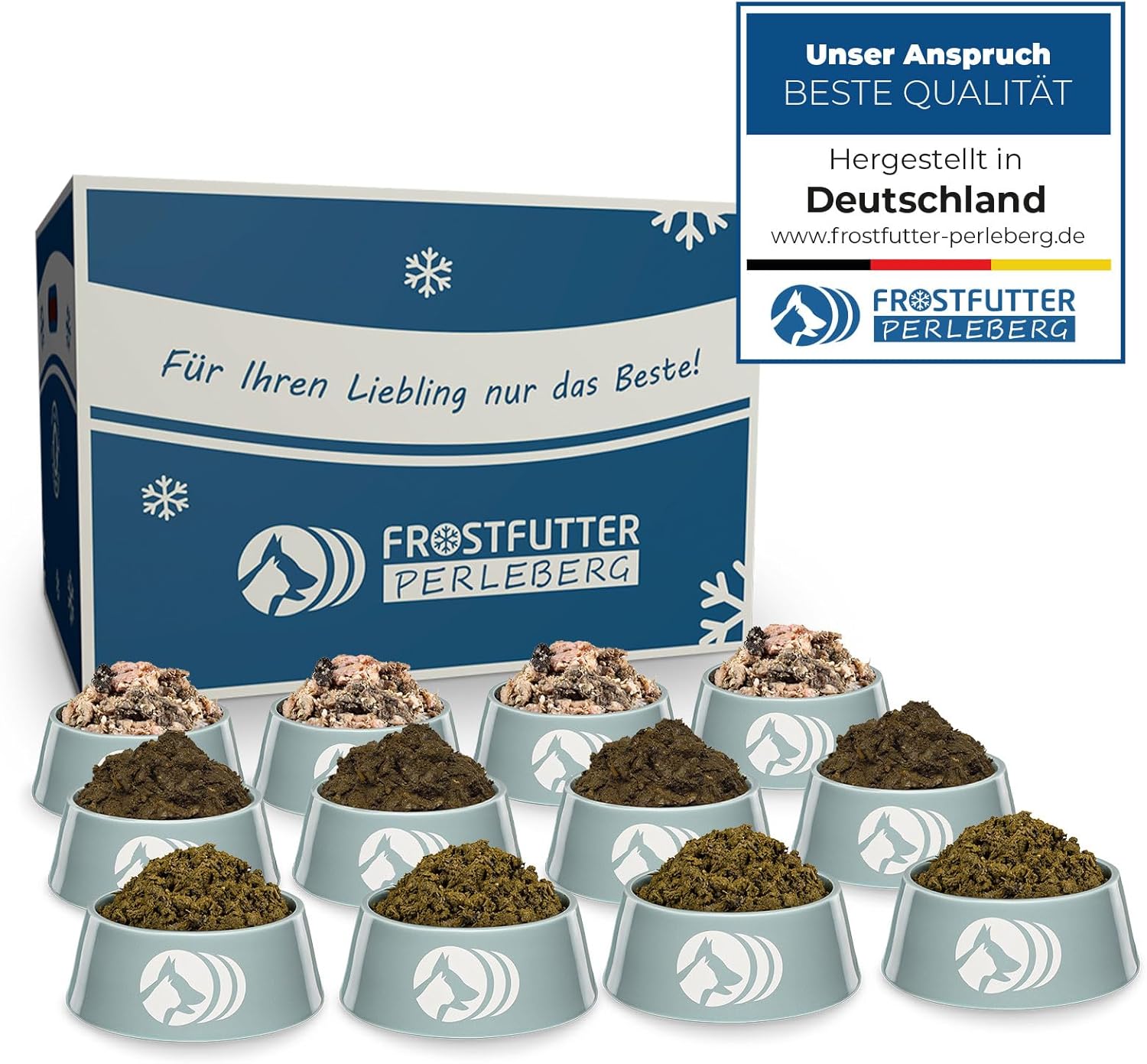 Barf Gruenes Paket 12 kg Hundefutter ohne Konservierungsstoffe Made in Germany