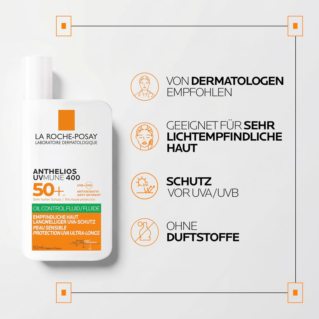 La Roche-Posay Anthelios UVmune 400 Oil Control Fluid LSF 50+ 50 ml Gesicht matt