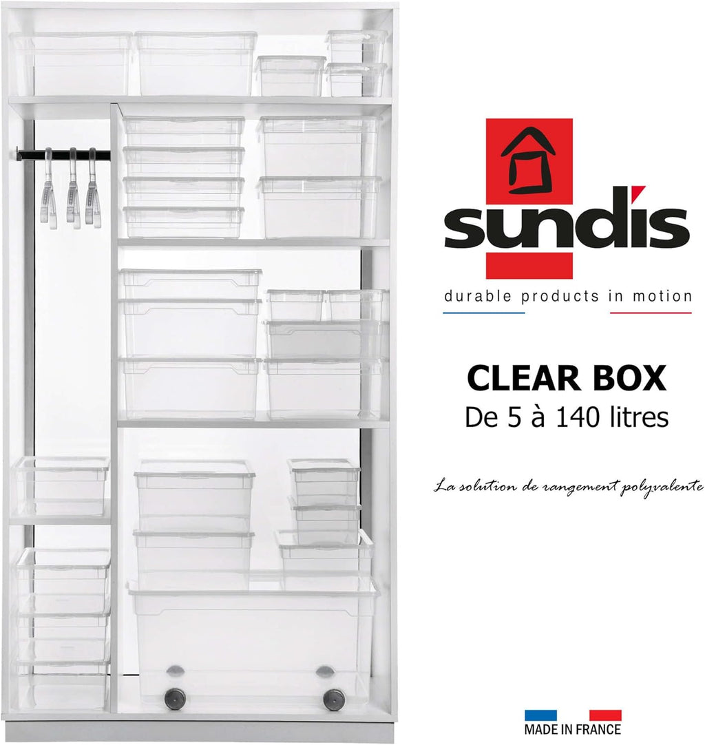 Rotho Clear Aufbewahrungsbox 3er Set transparent mit Deckel BPA‑frei