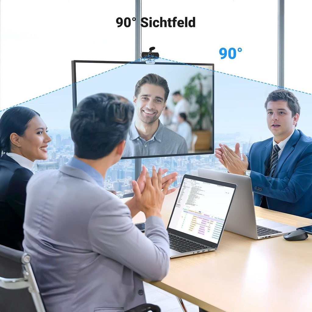 UGREEN Webcam 1080p Full HD USB mit Mikrofon 90° Sichtfeld