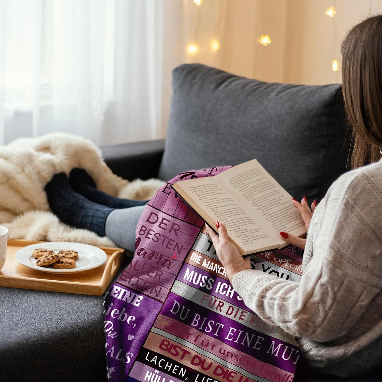 Mutter Kuscheldecke Beste Mama Geschenk personalisiert 150cm-220cm