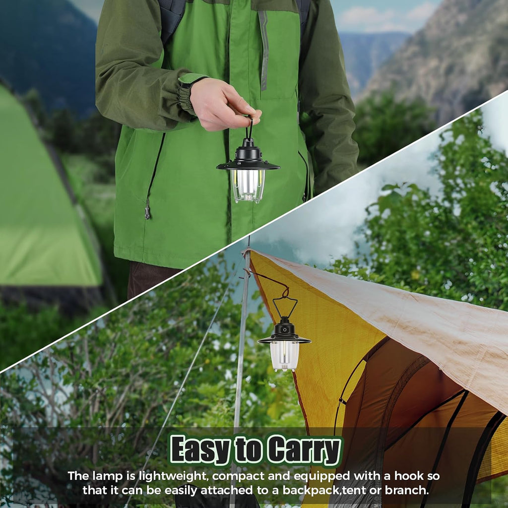 LED Campinglampe 2800 mAh Aufladbar IP65 Tragbare Campingleuchte mit Haken