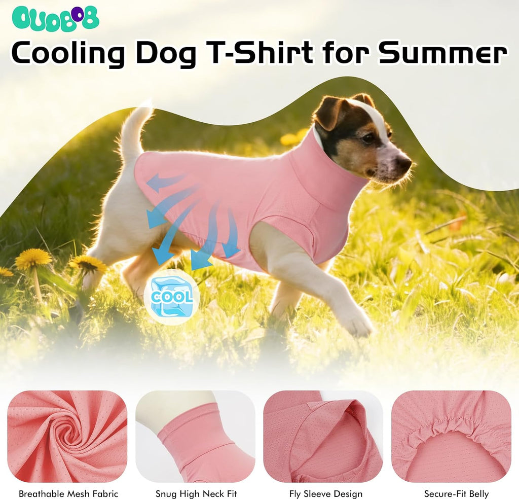 Hundekuehlweste 2er-Pack Orange Blau mit Stehkragen und dehnbarem Bauchgurt