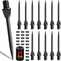 Cyeelife 12er Set Steel Dartspitzen 2BA mit Gummiringen und Spitzer