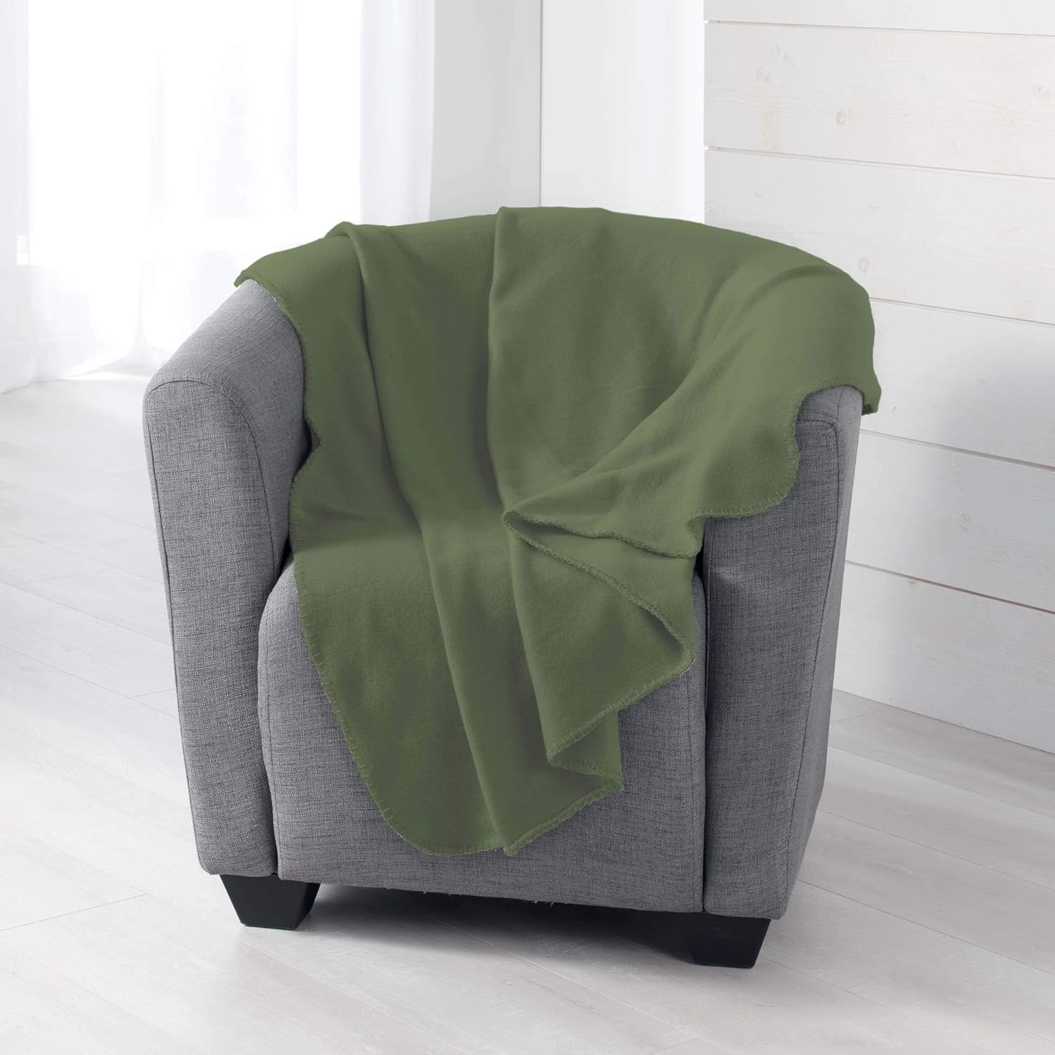 Milou Plaid 125 x 150 cm Polyester Taupe - Kuscheldecke 150cm