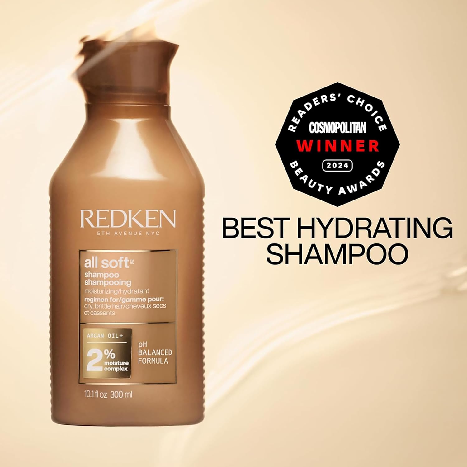 Redken All Soft Shampoo fuer trockenes bruechiges Haar mit Arganoel Omega-6