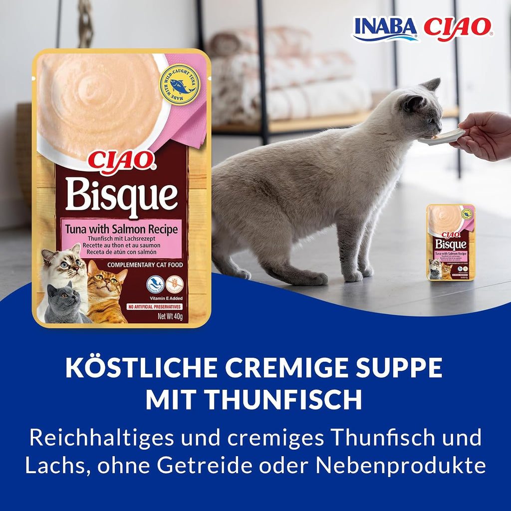 INABA Ciao Bisque Katzenfutter versch. Sorten Nassfutter 12er Pack