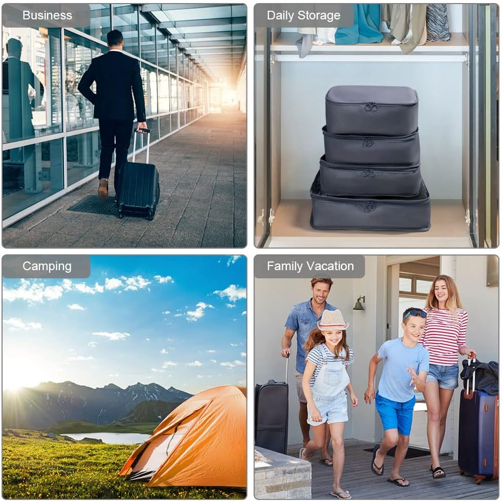 Koffer Organizer Set 8-teilig Reise Packwuerfel Kleider Schuhbeutel