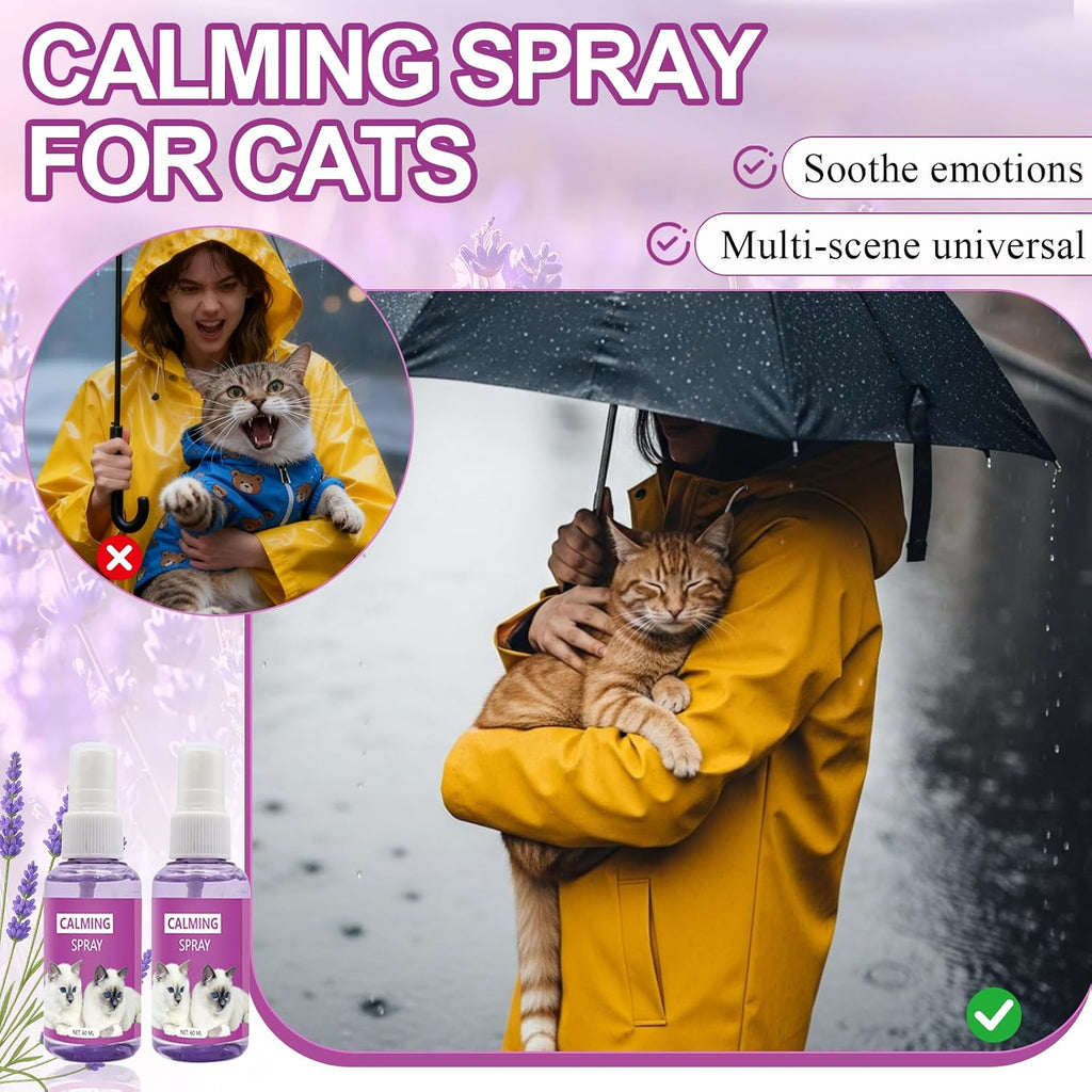 Entspannungsspray fuer Katzen und Haustiere 2er Set 60 ml beruhigend