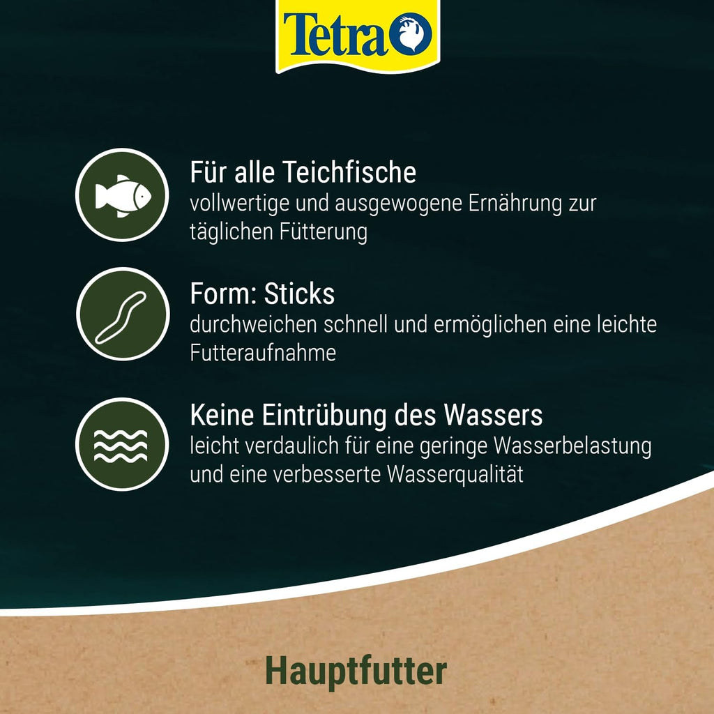 Tetra Pond Sticks Teichfutter Eimer fuer alle Teichfische - gesundes Wachstum