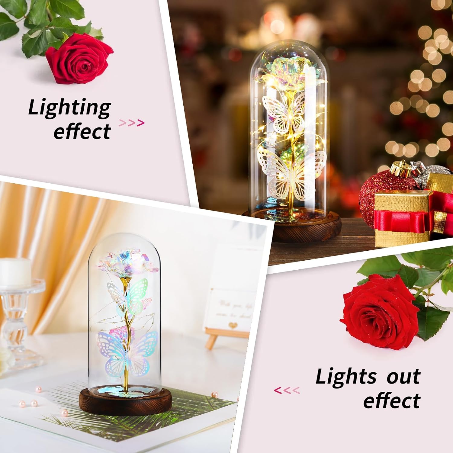 Infinity Rose Ewige Rose Geschenk Valentinstag fuer Sie Frau Freundin