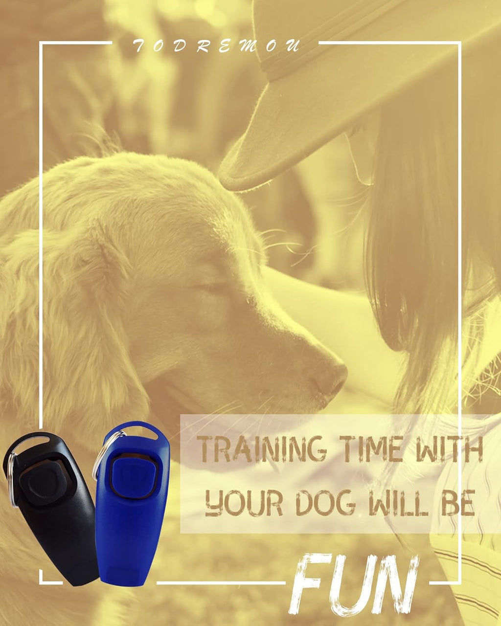 Ruetter Hundepfeife Hochfrequenz mit Clicker Set fuer Hundetraining