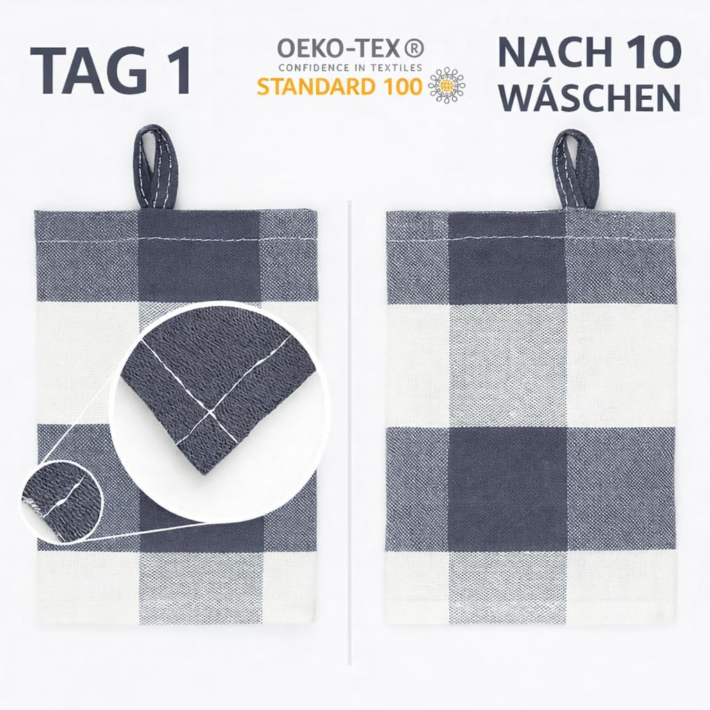 Livinease Geschirrtuecher 5er Set 100% Baumwolle 70×50 cm Grau saugfaehig