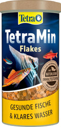 TetraMin Flockenfutter 1 L Dose - Komplettfutter fuer Zierfische
