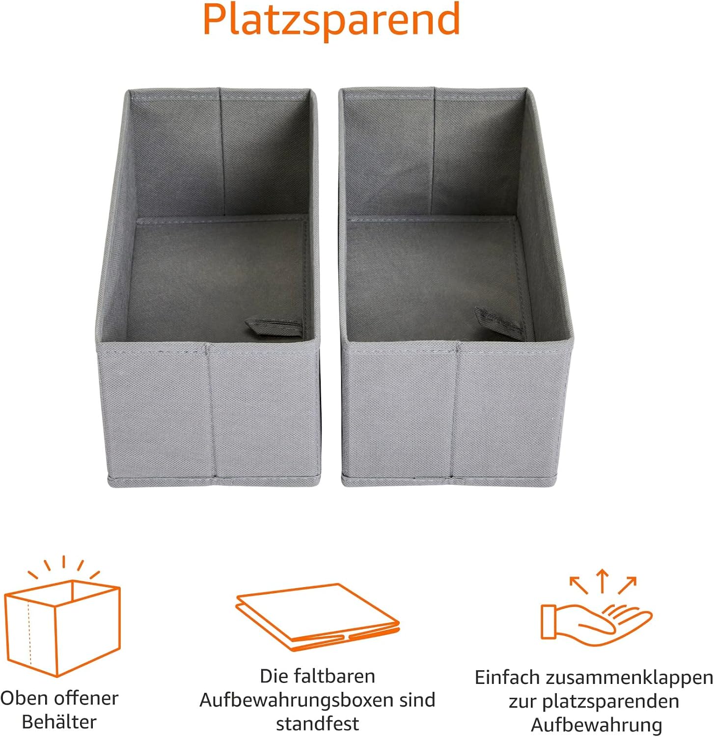 Basics Schubladen Organizer 6‑teilig faltbares Ordnungssystem fuer Kleidung