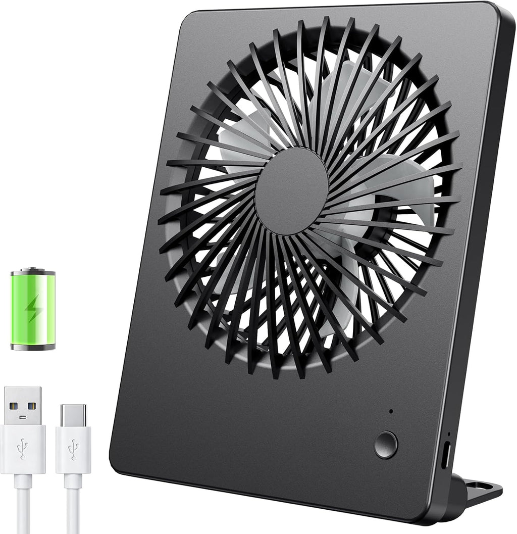 TriPole Tischventilator Akku 2000mAh, 3 Stufen, 30dB, 180° verstellbar