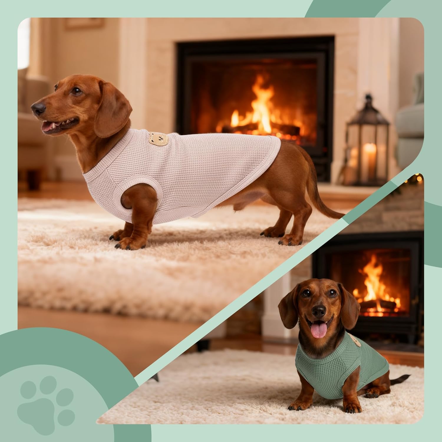 Hundeshirt atmungsaktiv fuer kleine Hunde Dackel Gr. M 2er Pack