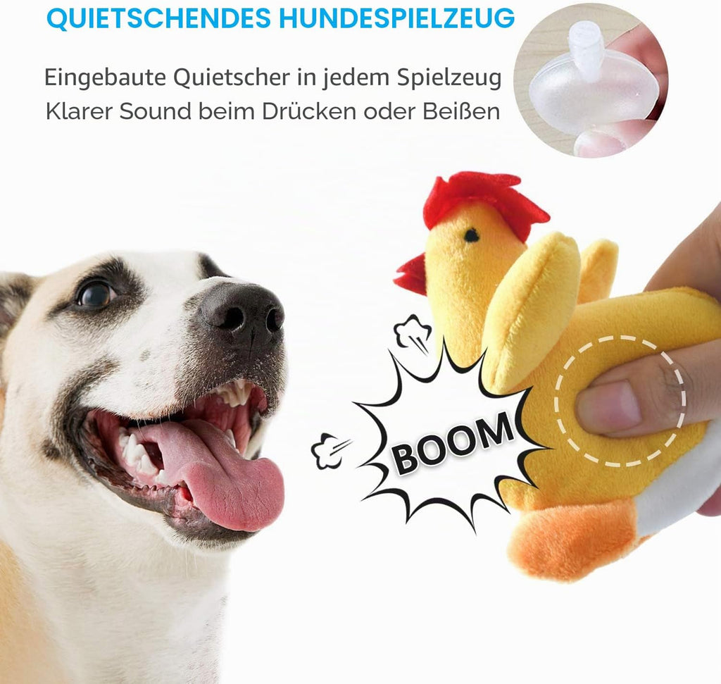Oktopus Hundespielzeug gross - robustes Pluesch Kauspielzeug mit Quietscher