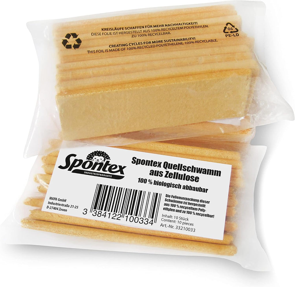 Spontex Quellschwamm Zellulose Reinigungsschwamm 3 Stueck - Haushaltsrolle