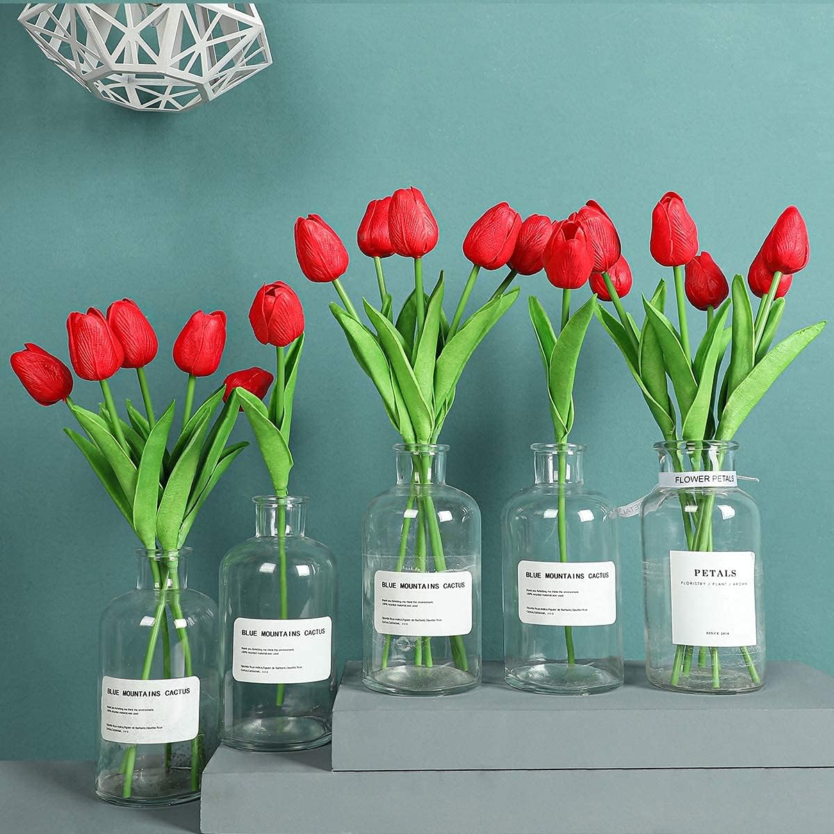 30er Set Kuenstliche Tulpen Real Touch Latex Kunstblumen Dekoration