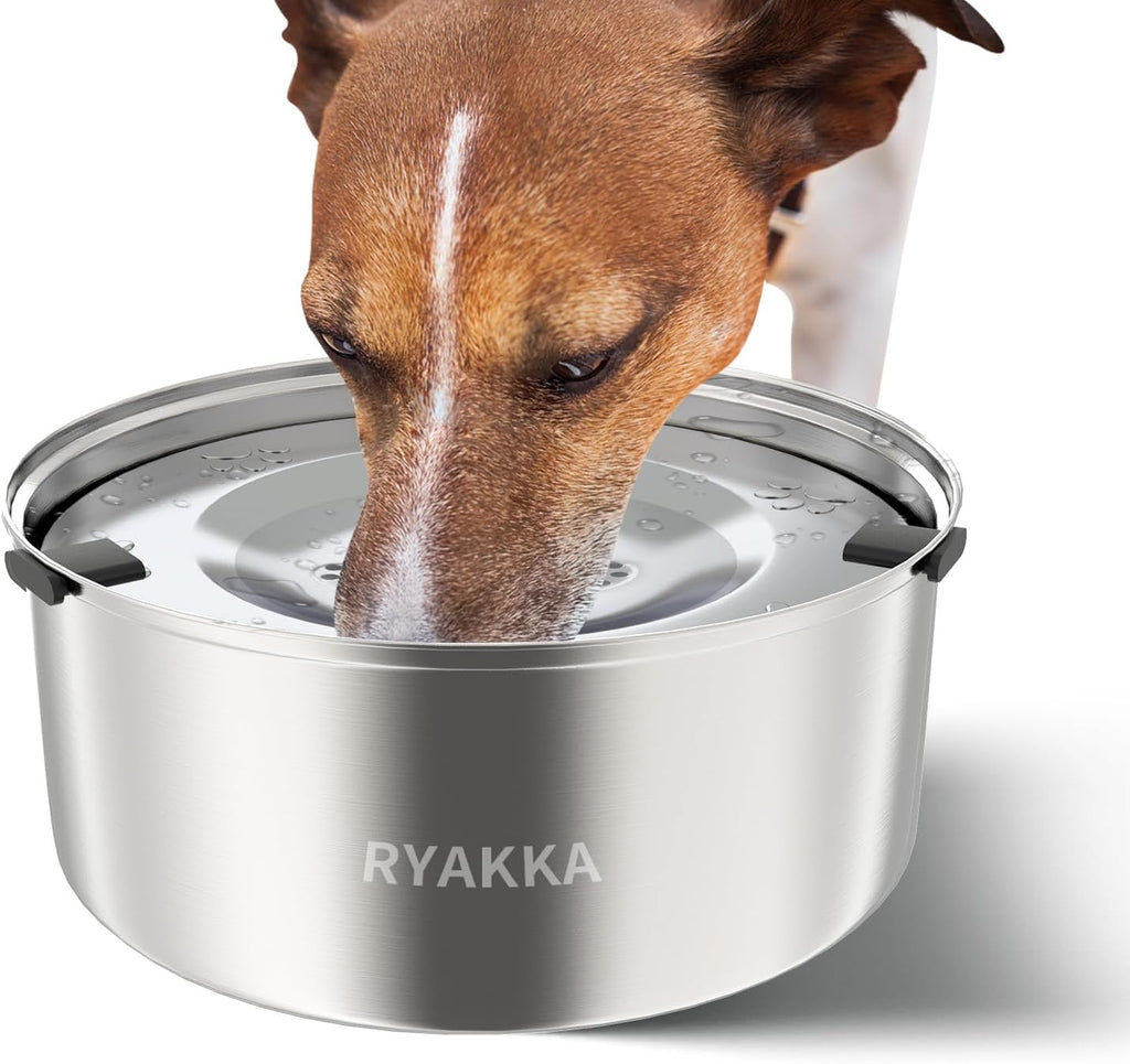 Anti Schling Wassernapf Edelstahl fuer Hunde Slow Feeder Reise Napf