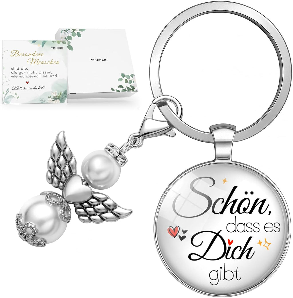 Schutzengel Schluesselanhaenger Geschenk fuer Freundin Valentinstag Jahrestag